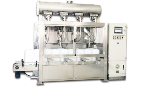 weight filling machine for weight filling of 1 to 60 liter containers