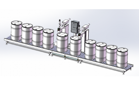 Automatic liquid weight filling machine for containers from 60 to 250 lts.