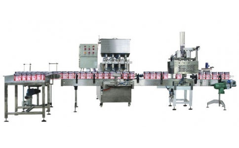 Fully automated filler for weighted and production line filling of 1 to 60-litre