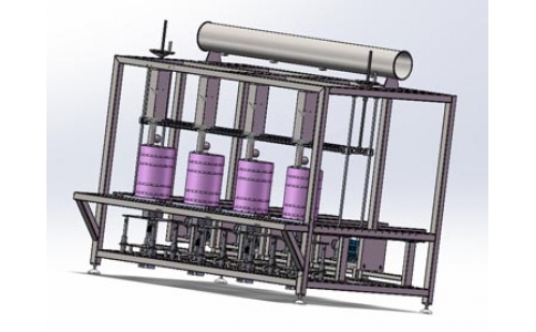 Fully automated filler for weighted and production line filling of 1 to 60-litre